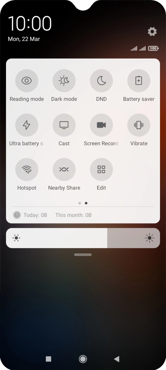 Press Battery saver to turn on the function. Press Battery saver to turn on the function.