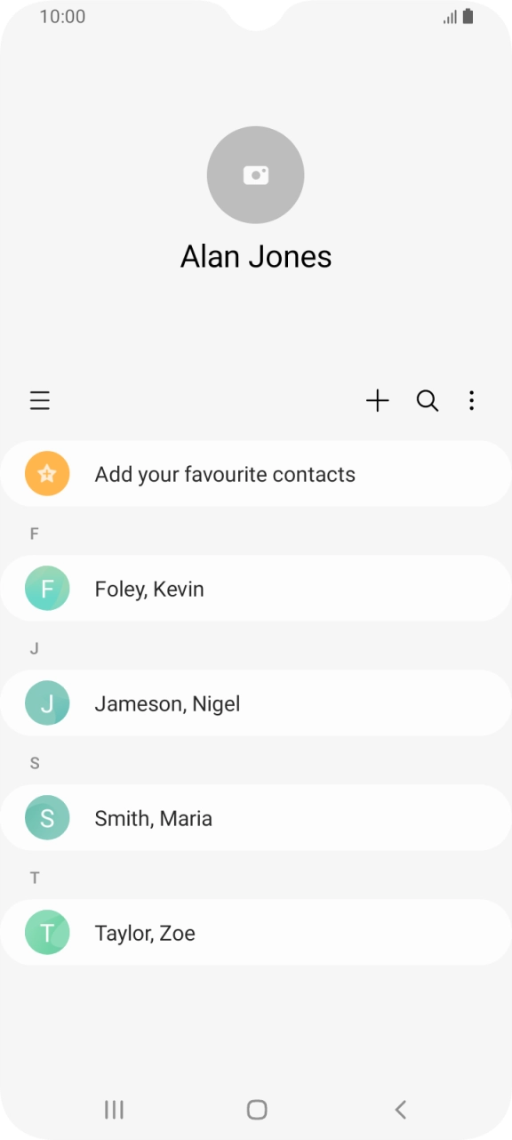 Press the new contact icon.