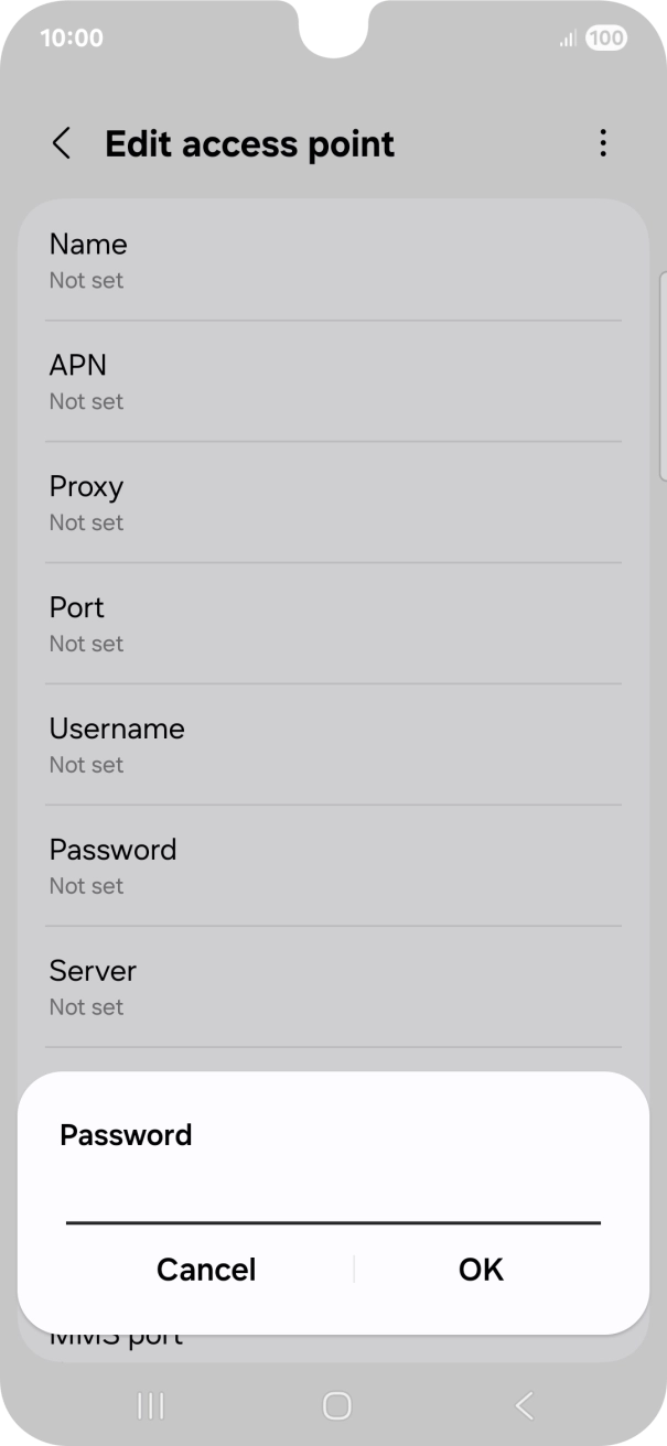 Key in p and press OK. Key in p and press OK.