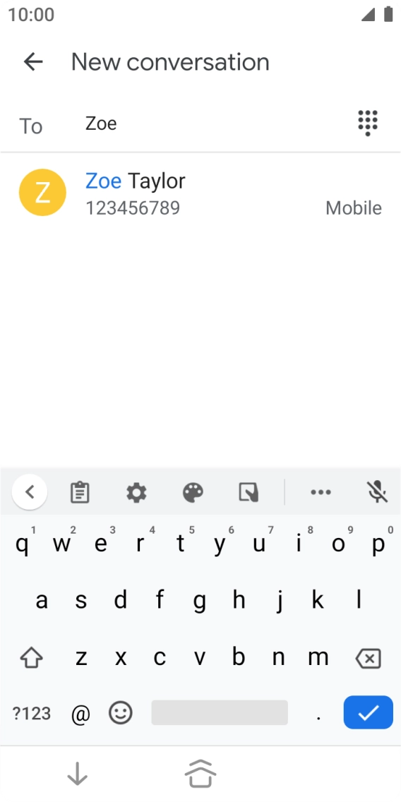 Press the required contact. Press the required contact.