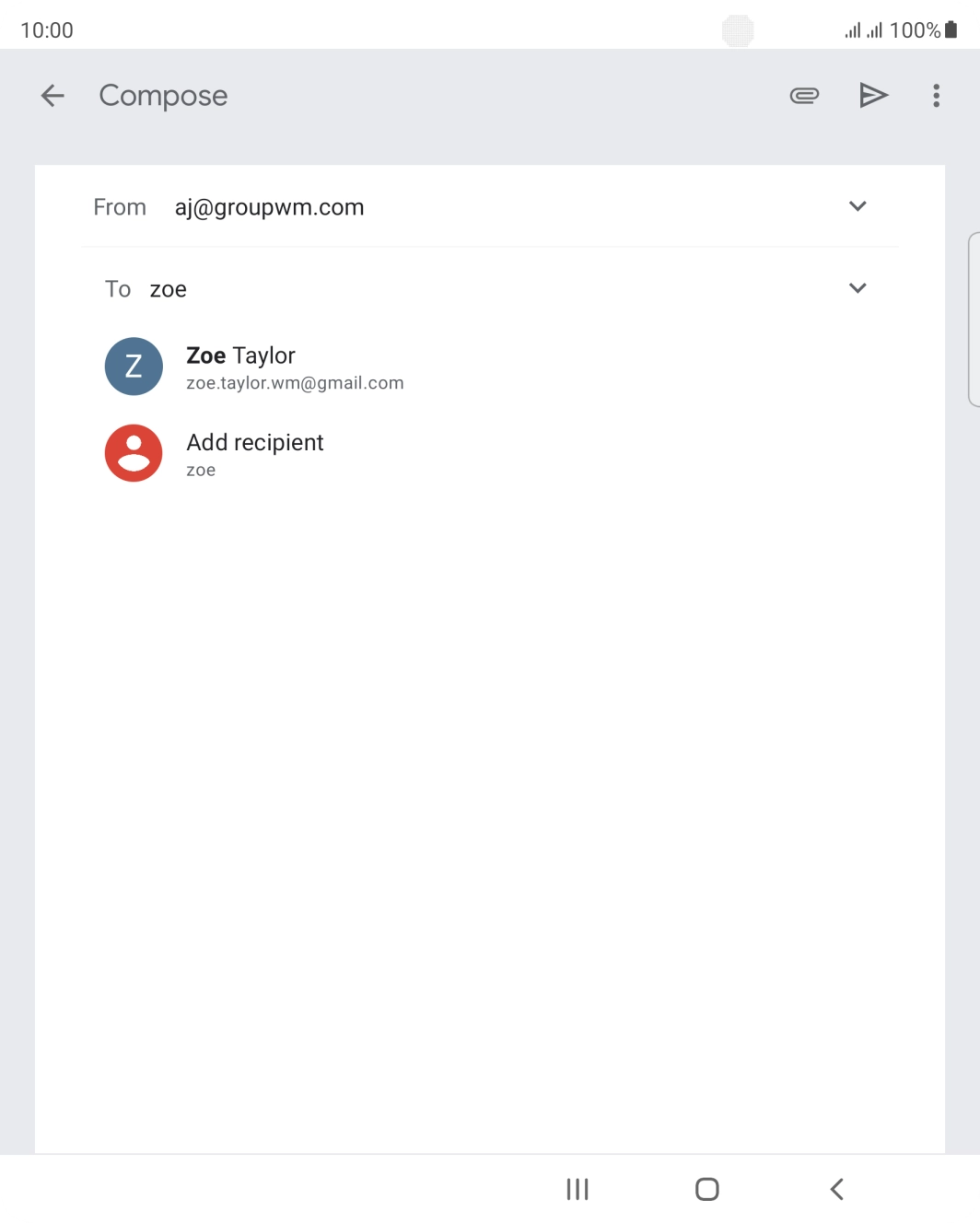 Press the required contact.
