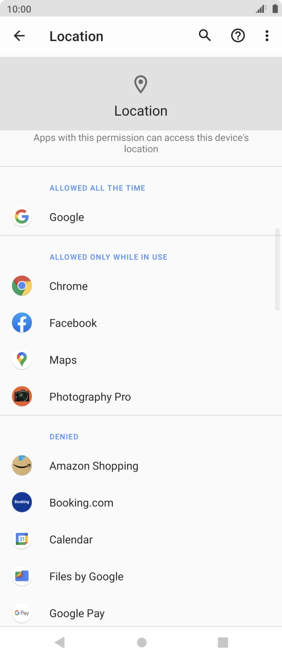Press the required app. Press the required app.