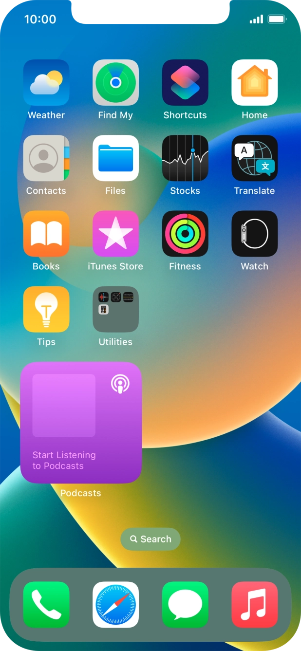 If you're using a Widget Stack: slide up or down on the stack to select the required widget.