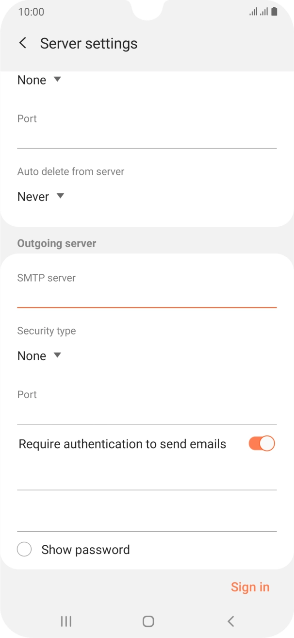 Press the drop down list below 'Security type'. Press the drop down list below 'Security type'.