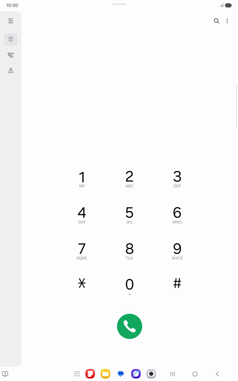 Press the menu icon.