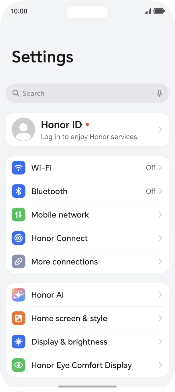 Press Mobile network. Press Mobile network.