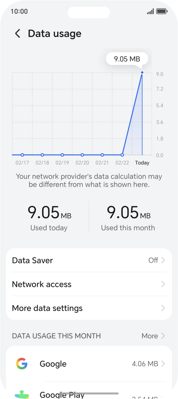 Press Network access.