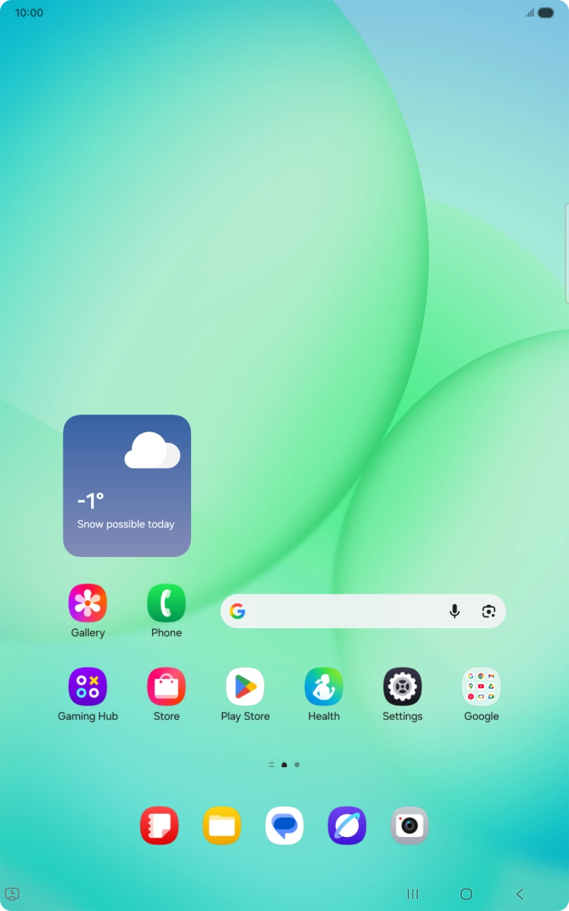 Slide your finger downwards starting from the top right side of the screen.