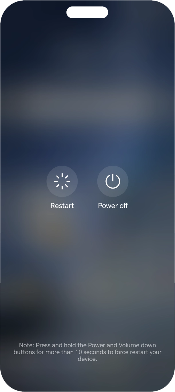 Press Power off.