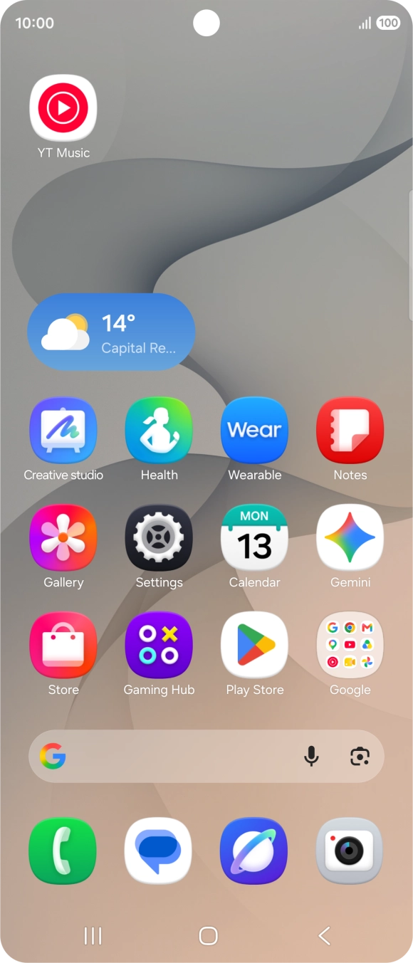 Press and hold the required app icon.