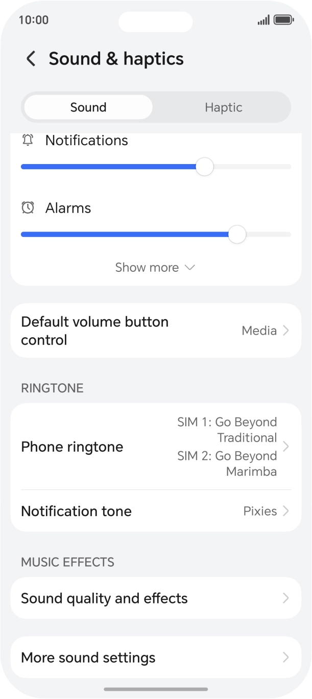 Press Phone ringtone.