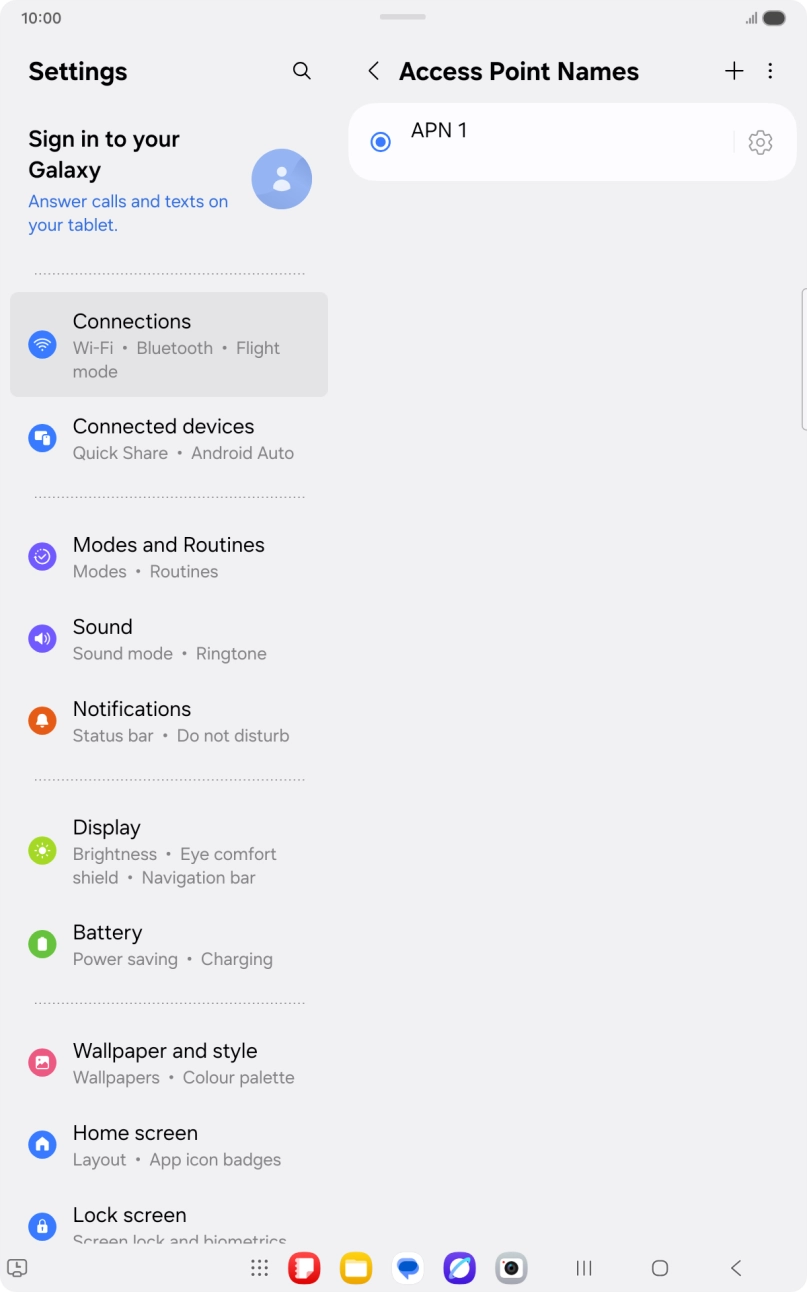 Press the add icon.
