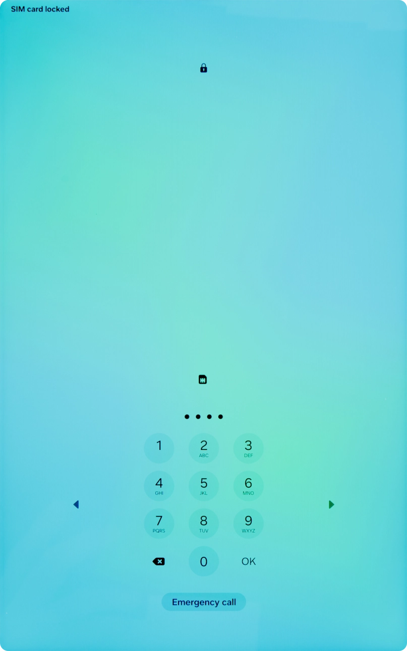 If you're asked to key in your SIM PIN, do so and press OK. The default SIM PIN is 0000.