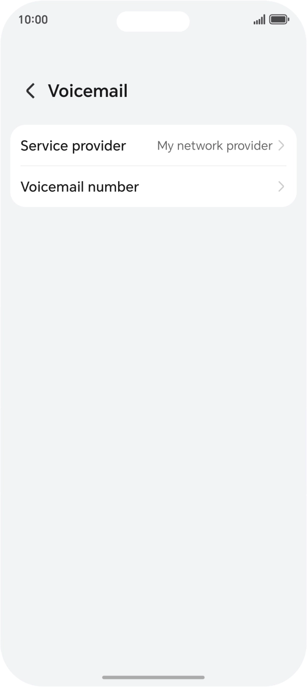 Press Voicemail number.