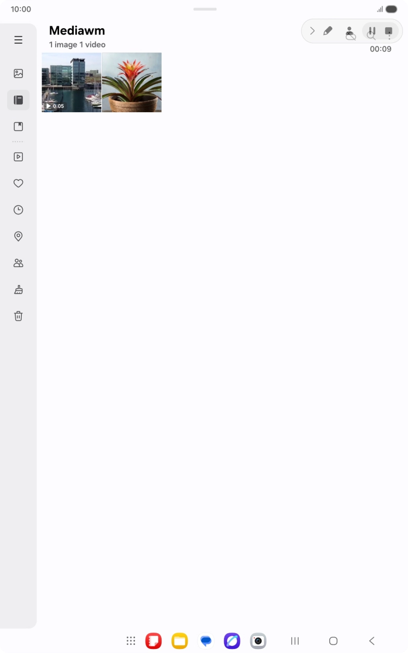 Press the stop icon to stop the recording.