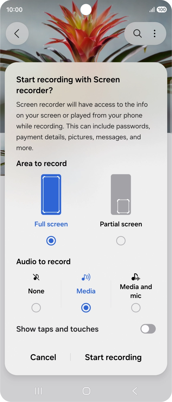 Follow the instructions on the screen to select the required settings.
