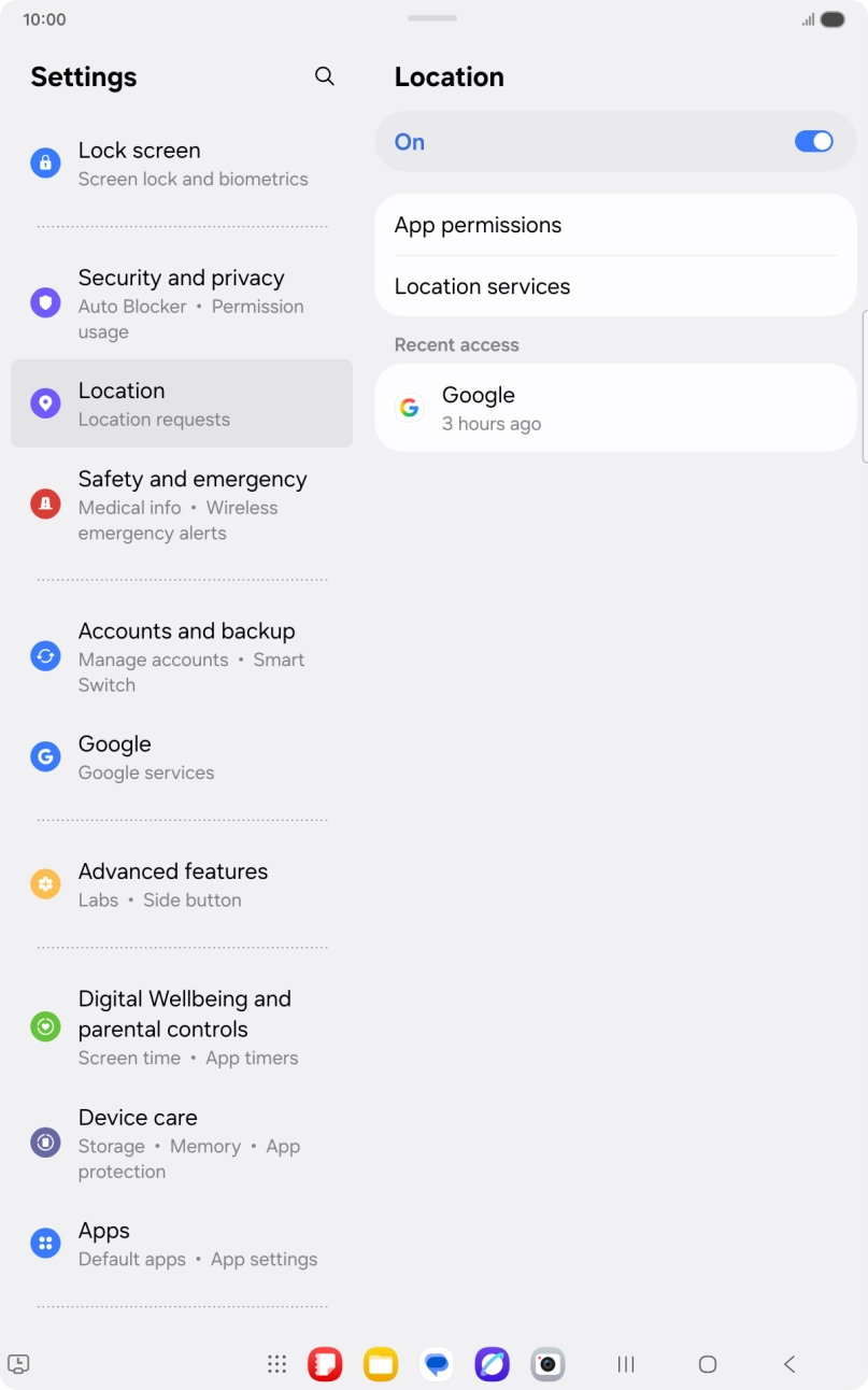 Press App permissions. Press App permissions.