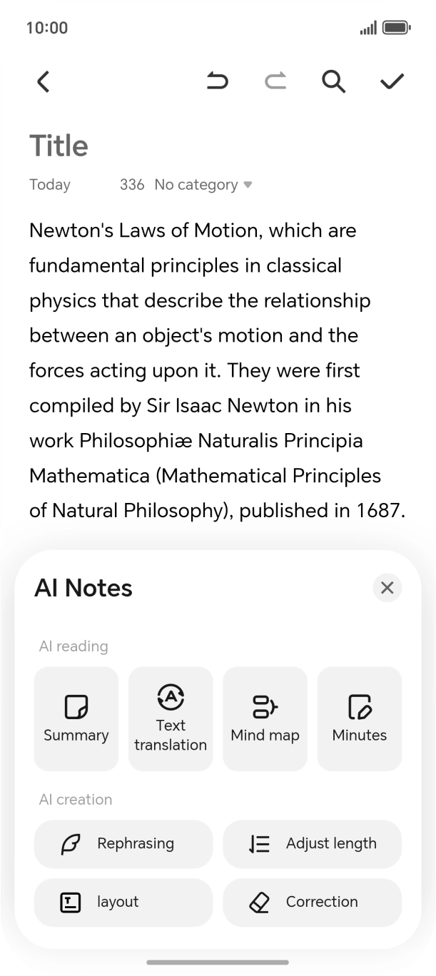 To generate a summary of the text, press Summary. To generate a summary of the text, press Summary.