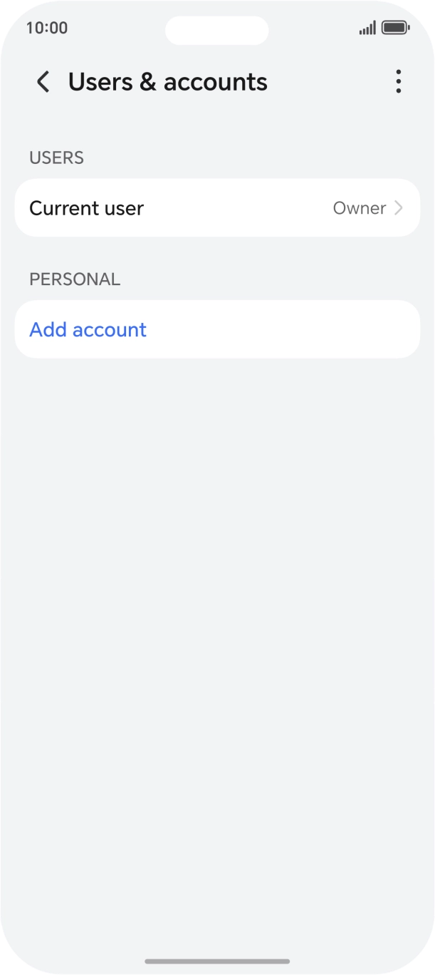 Press Add account.