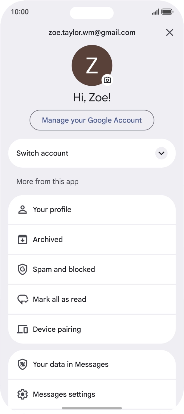Press Messages settings. Press Messages settings.