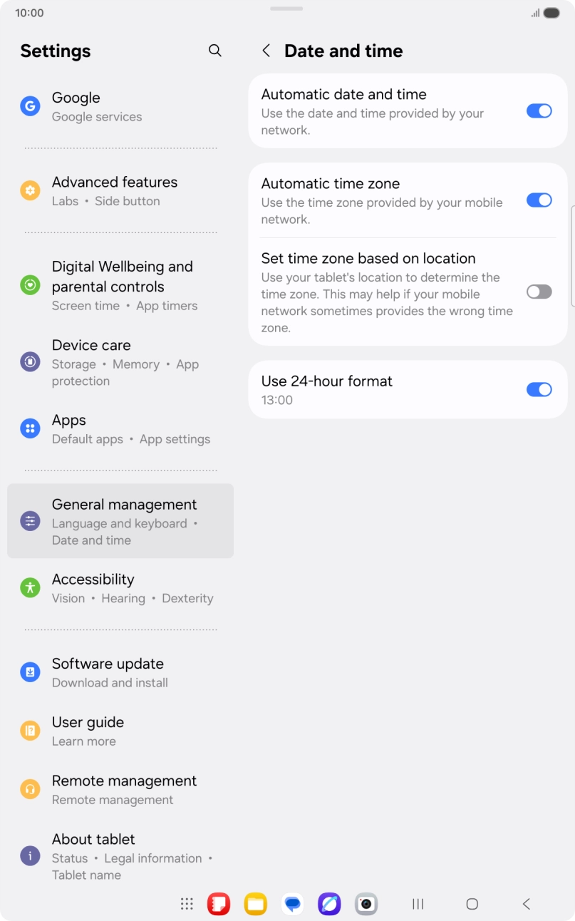 Press the Home key to return to the home screen.