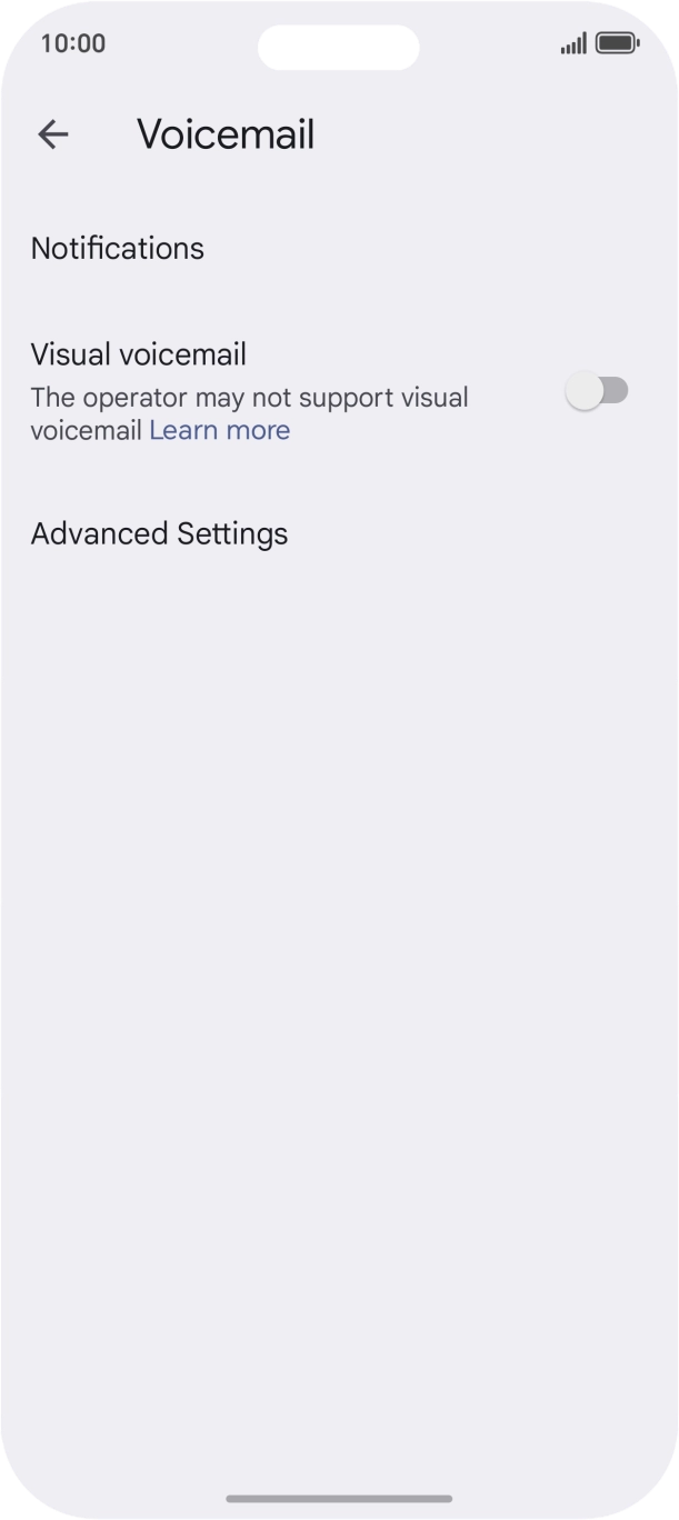 Press Advanced Settings.