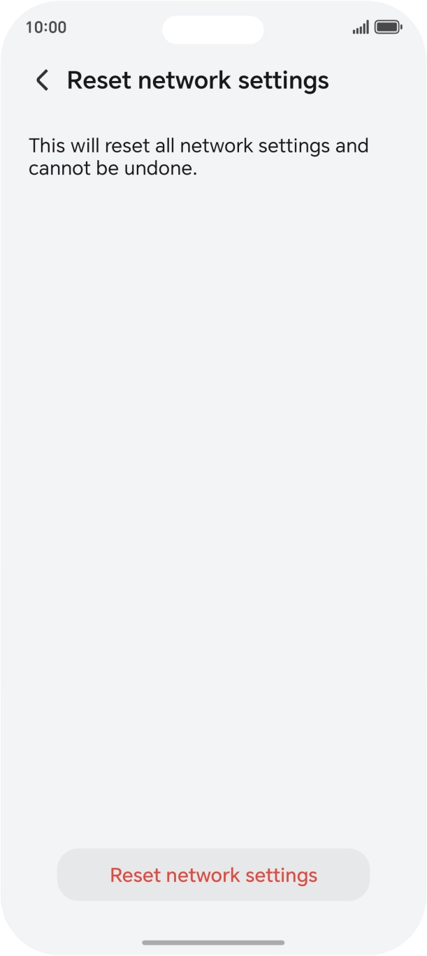 Press Reset network settings.