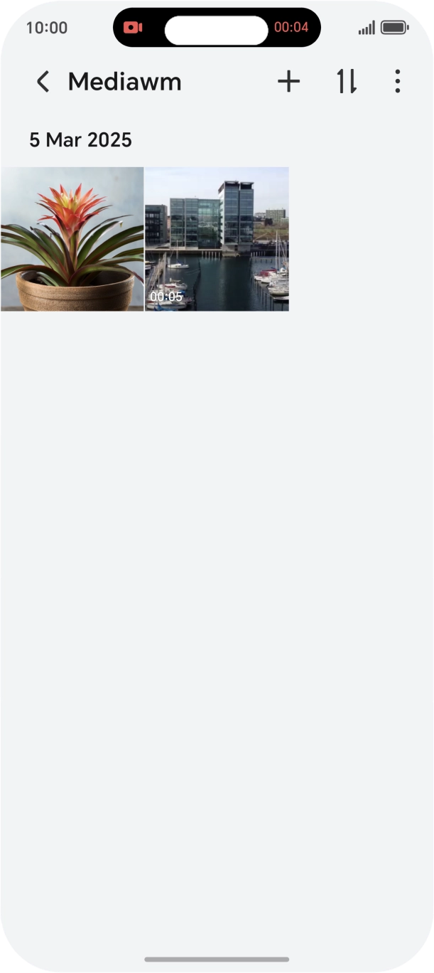Press the screen recording icon.