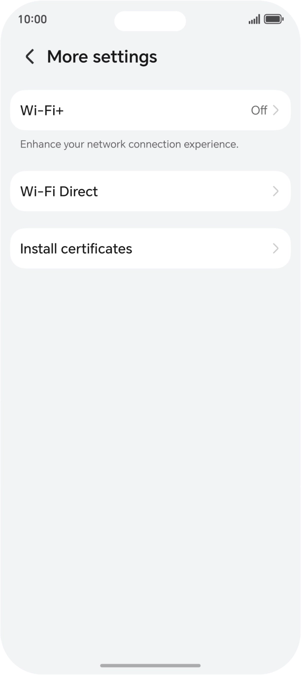 Press Wi-Fi+.