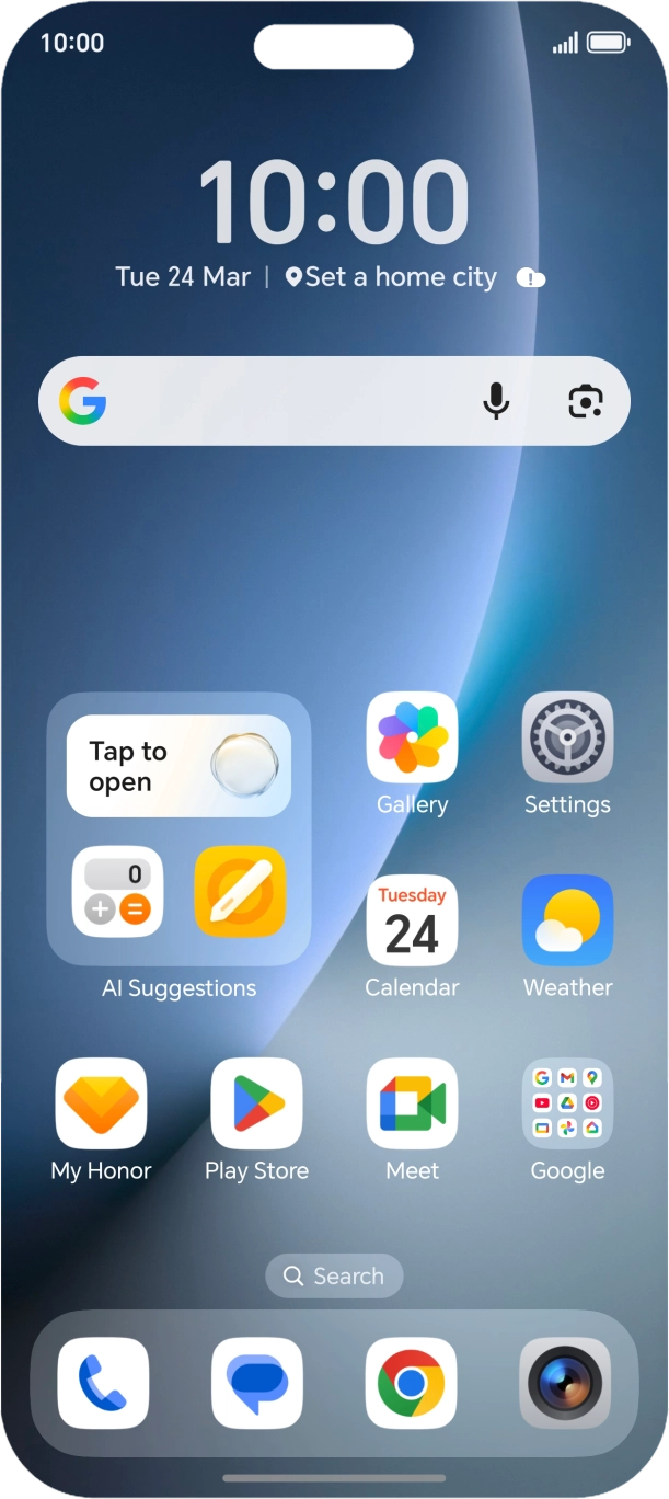 Slide your finger downwards starting from the top right side of the screen.
