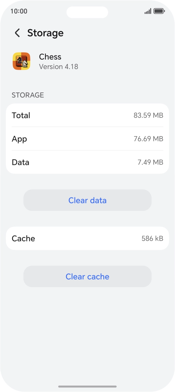 Press Clear cache.