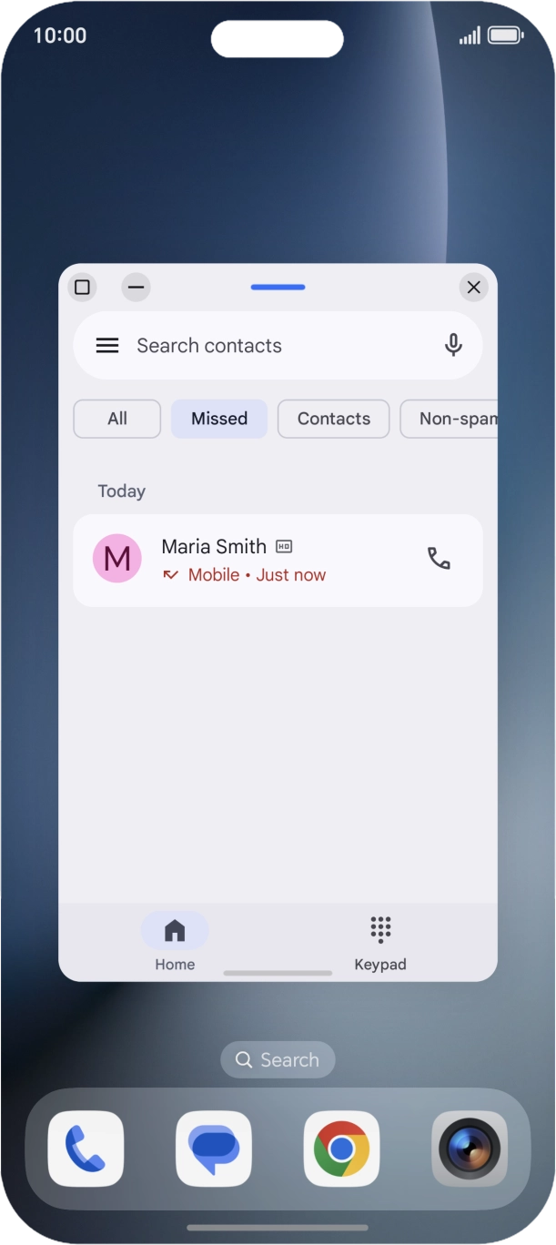 The application is now shown in split screen view. You can now open another application in the background and use both applications at the same time. The application is now shown in split screen view. You can now open another application in the background and use both applications at the same time.