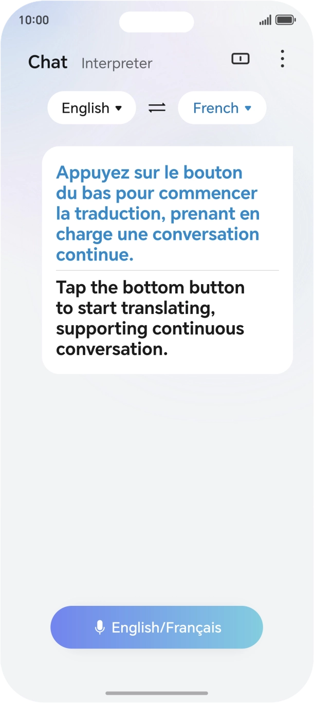 Follow the instructions on the screen to select the required language settings and use the function. Follow the instructions on the screen to select the required language settings and use the function.