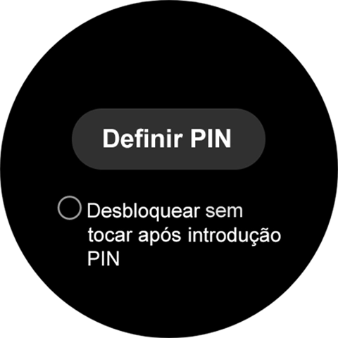 Prima Definir PIN.