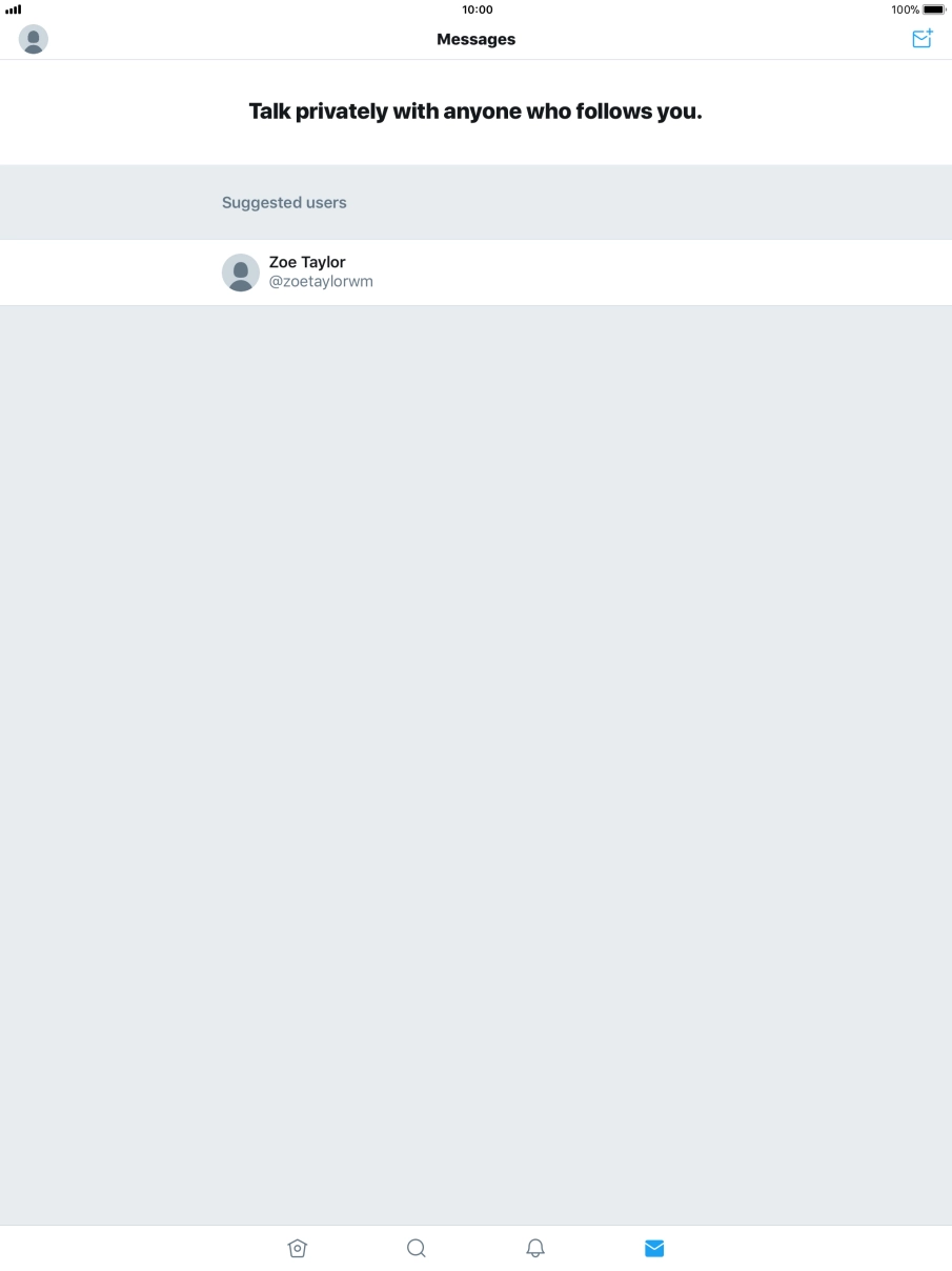 Press the new message icon.