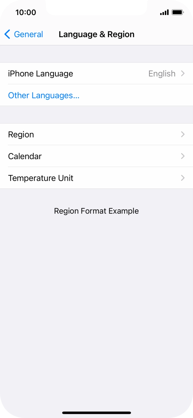 Press iPhone Language.