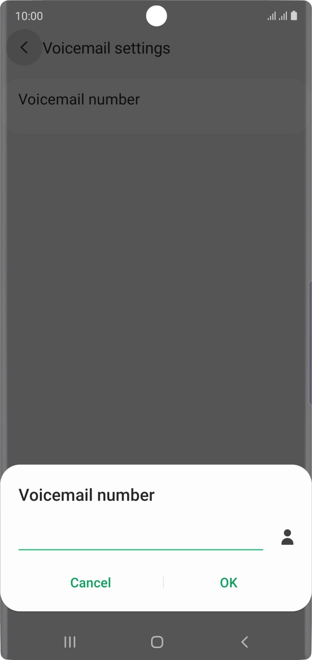 Key in +61101 and press OK.