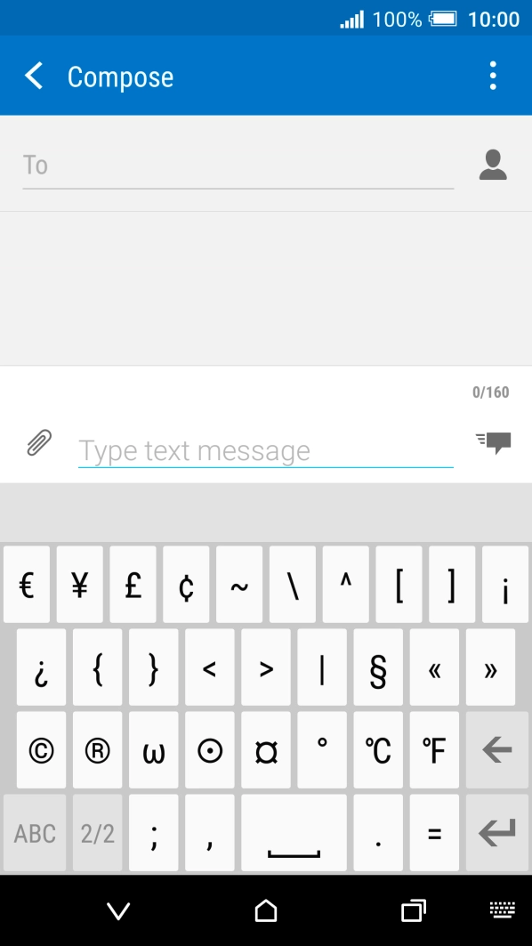 Press ABC to return to text input.