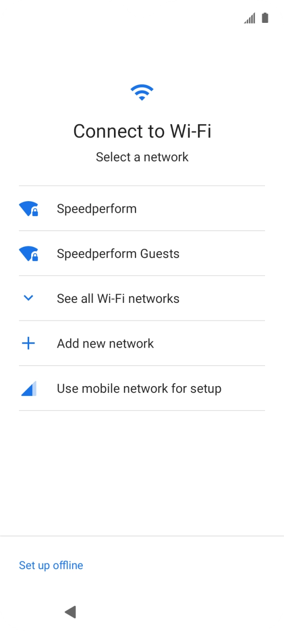 Press the required Wi-Fi network.
