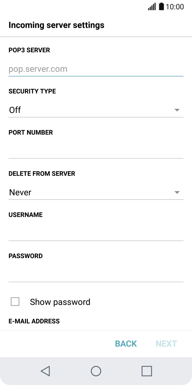 Press the field below 