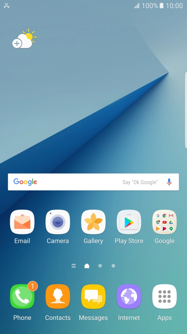 The missed calls icon shows that you have one or more missed calls.