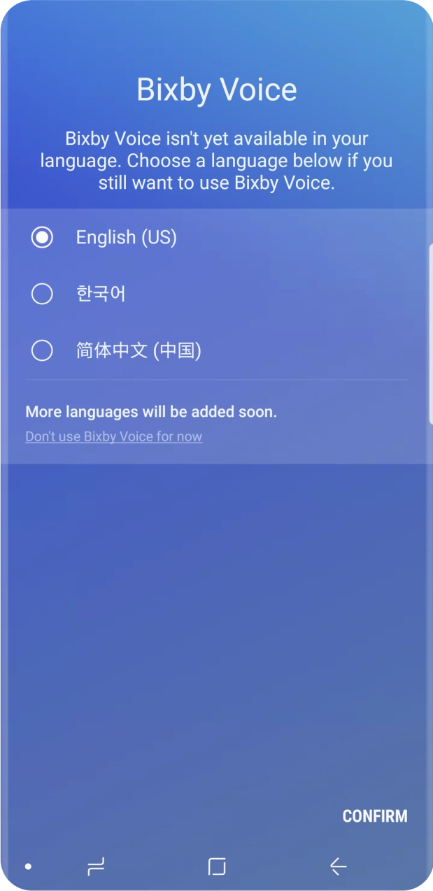 Press the required language.