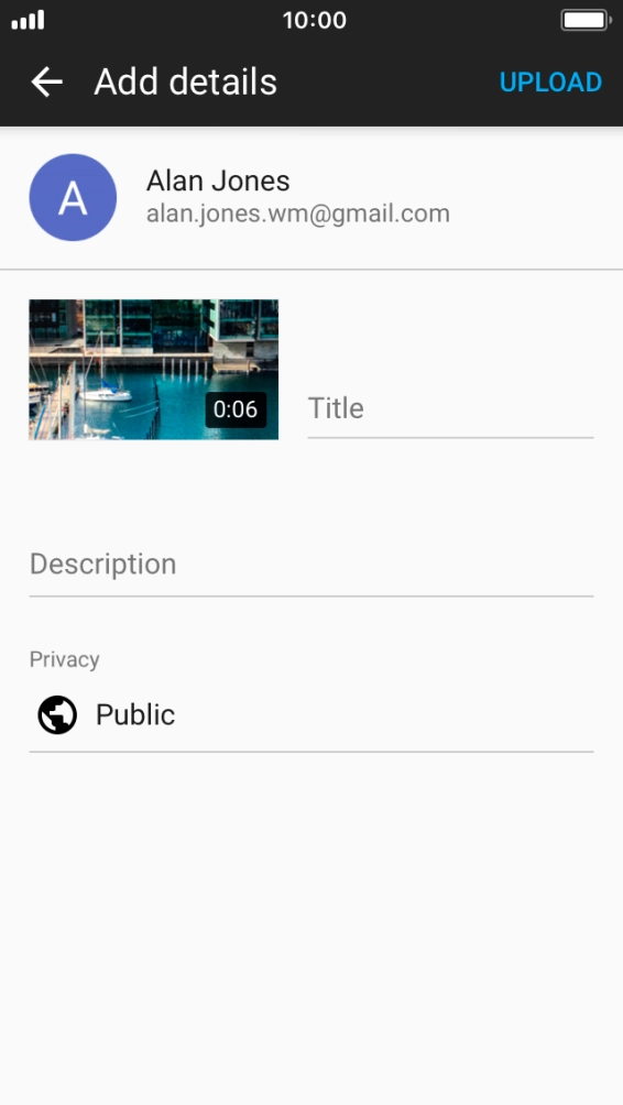 Press the text input field.