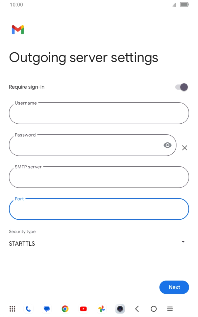 Press the drop down list below 