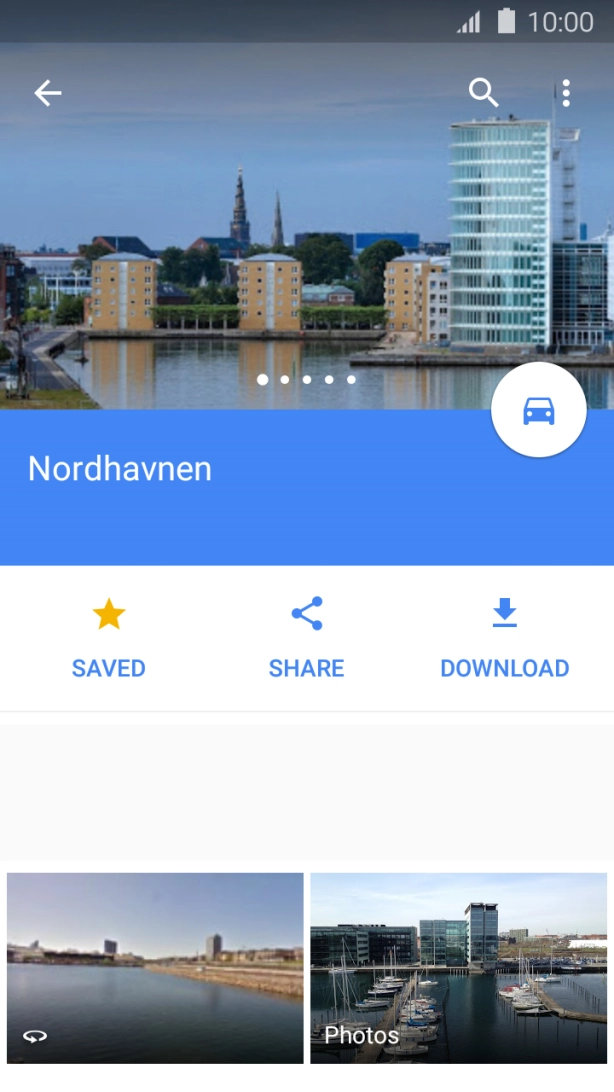 Press the travel information icon.