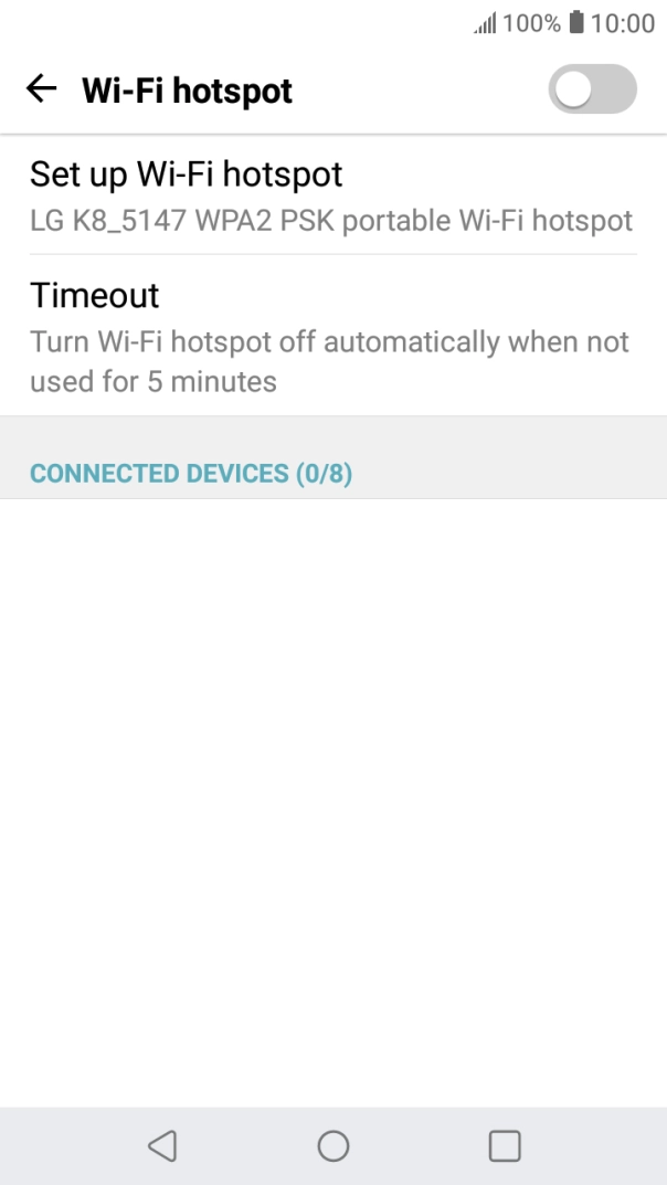 Press Set up Wi-Fi hotspot.