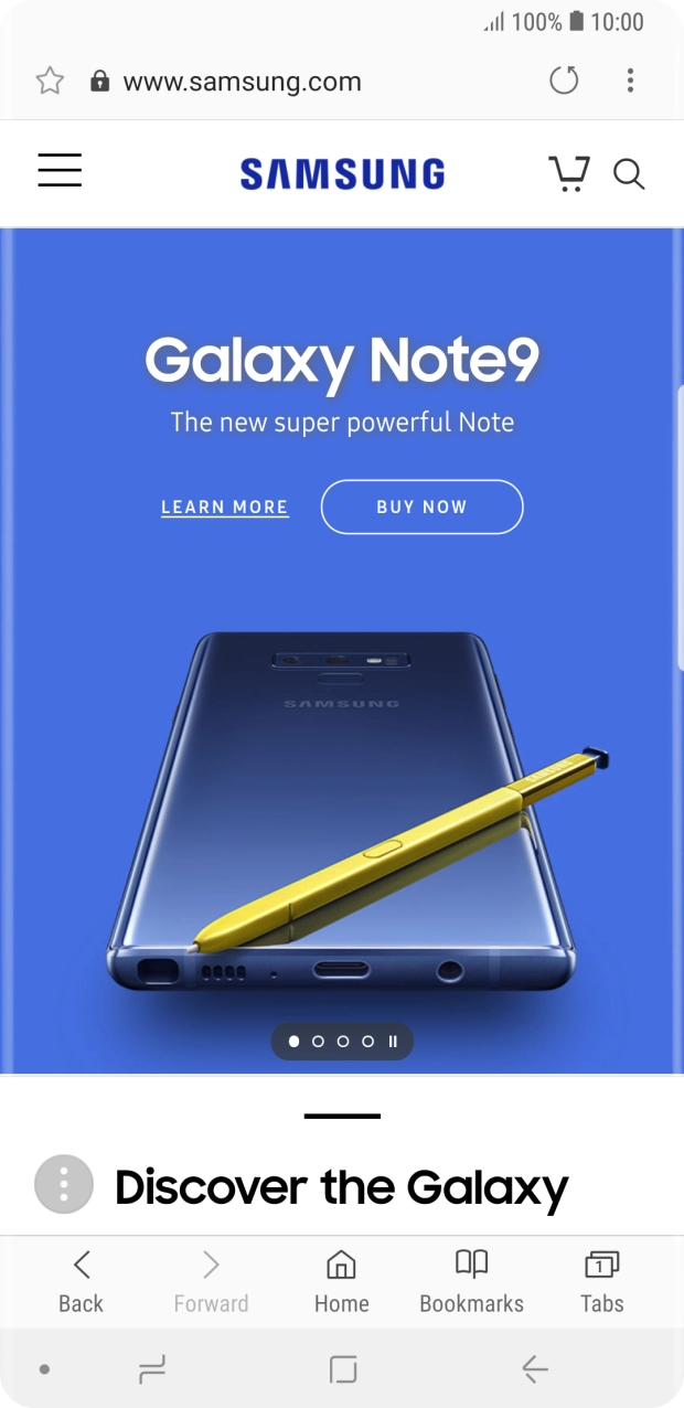 Press the menu icon.