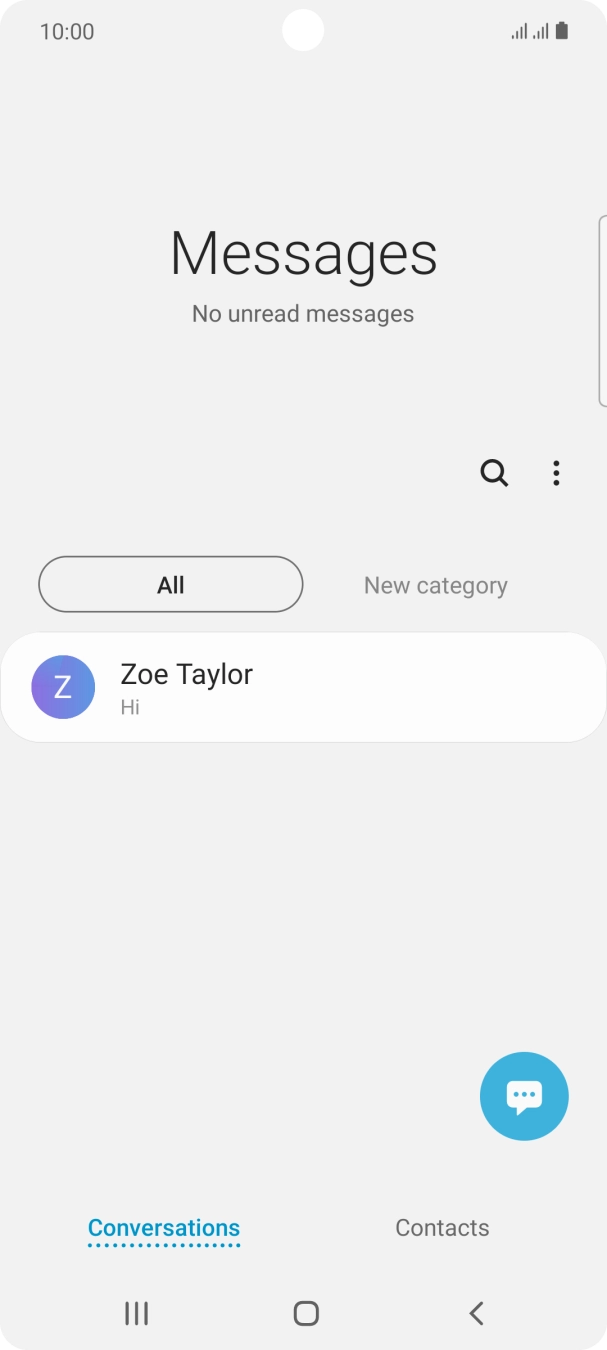 Press the menu icon.