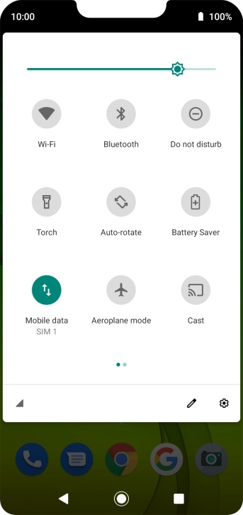Press the settings icon. Press the settings icon.