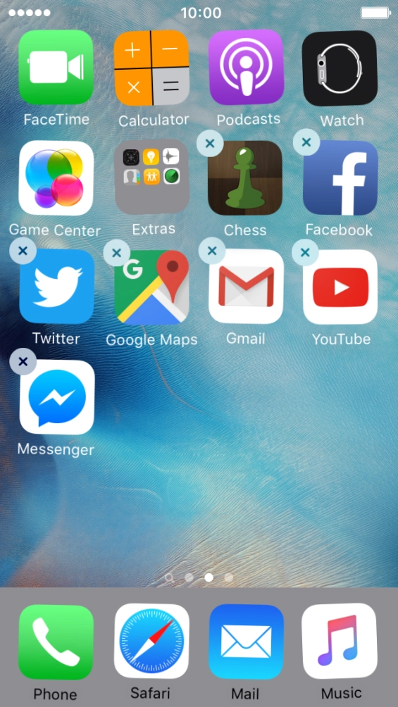 Press the delete icon.